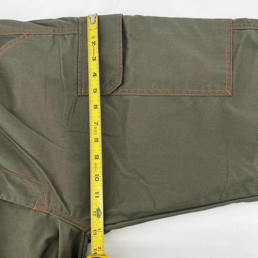 True Religion Cargo Pants Men's 34 Green‎ Kalamata Orange Stitching NWT $159 NEW